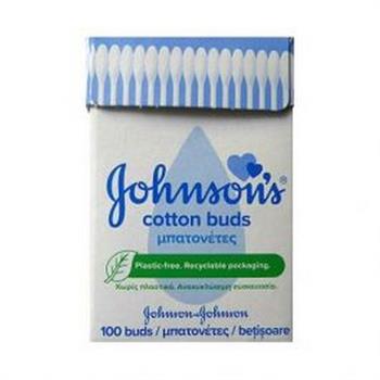Johnson s Cotton Buds Μπατονέτες σε Ανακυκλώσιμη Συσκευασία, 100τεμ