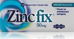 Uni-Pharma Zinc fix 50mg 30 Μασώμενα Δισκία