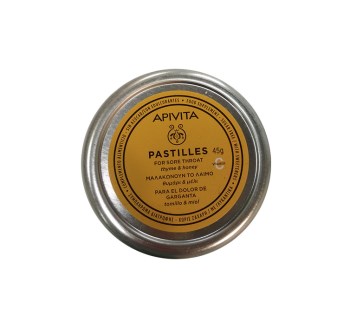 Apivita Παστίλιες για τον πονεμένο λαιμό με μέλι & θυμάρι 45g