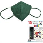 Famex Kids FFP2 NR Particle Filtering Half Mask πράσινο 10τμχ