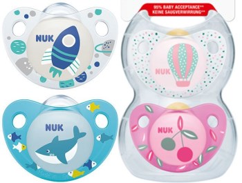 Nuk Trendline Adore Πιπίλα Σιλικόνης 6-18m 2τμχ
