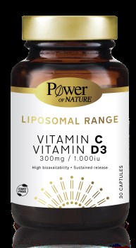 Power Health Liposomal Range Vitamin C 300mg + Vitamin D3 1000iu 30caps