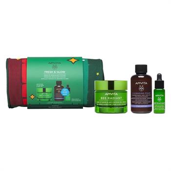 Apivita Bee Radiant Κρέμα Gel Αντιγήρανσης Και Λάμψης Ελαφριάς Υφής 50ml & Δώρο Ορός 10ml & Αφρός Καθαρισμού 75ml