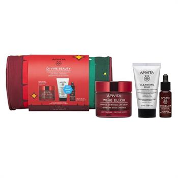 Apivita Wine Elixir Αντιρυτιδική Κρέμα ελαφριάς υφής 50ml & Δώρο Γαλάκτωμα Καθαρισμού Πρόσωπο + Μάτια 50ml & Λάδι Προσώπου 10ml