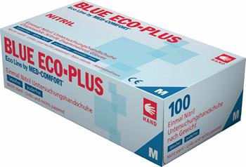 Blue Eco Plus Γάντια Νιτριλίου Χωρίς Πούδρα Μπλε Extra Large (100 τμχ)