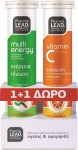 Pharmalead 1+1 Multi Energy με Τζίνσενγκ, Q10 & Γκουαρανά & Vitamin C για Ενέργεια & Τόνωση 20+20 Αναβράζοντα Δισκία