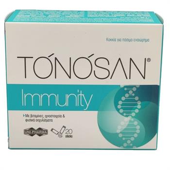 Uni-Pharma Tonosan Immunity Πολυβιταμινούχο Συμπλήρωμα Διατροφής για τη Θωράκιση του Ανοσοποιητικού Συστήματος 20 sticks
