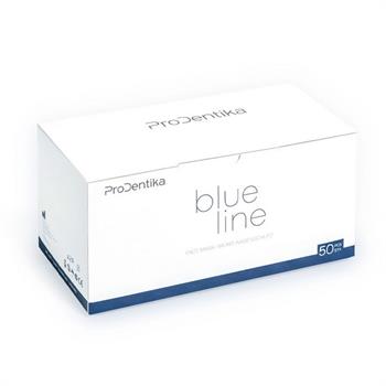 Prodentika Blue Line 3ply BFE ≥ 99% Type IIR Χειρουργική μάσκα μιας χρήσης Μαύρο 50τμχ