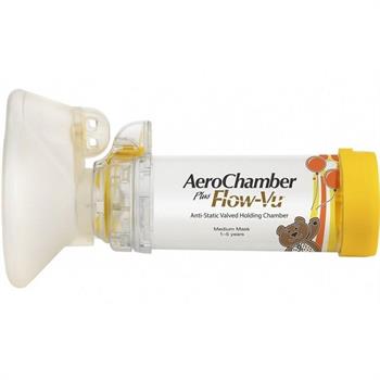 Αerochamber Plus Flow-Vu Medium Mask (1-5 ετών) - Παιδικός αεροθάλαμος με βαλβίδα