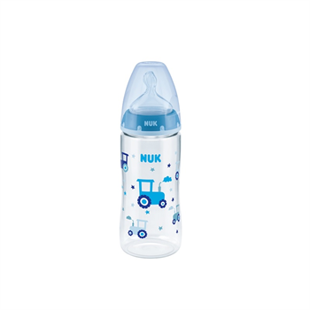Nuk Μπιμπερό Πλαστικό First Choice Plus PP με Θηλή Σιλικόνης & Ένδειξη Θερμοκρασίας Κόκκινο 6-18m 360ml - ΜΠΛΕ ΤΡΑΚΤΕΡ