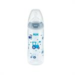 Nuk Μπιμπερό Πλαστικό First Choice Plus PP με Θηλή Σιλικόνης & Ένδειξη Θερμοκρασίας Κόκκινο 6-18m 360ml - ΓΑΛΑΖΙΟ ΤΡΑΚΤΕΡ