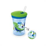 Nuk Action Cup Ποτηράκι που Αλλάζει Χρώμα με Καλαμάκι για 12m+ 230ml - ΠΡΑΣΙΝΟ