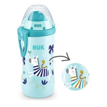 Nuk Flexi Cup Παγουράκι που Αλλάζει Χρώμα με Καλαμάκι Σιλικόνης για 12m+ 300ml - ΜΠΛΕ