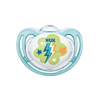 Nuk Freestyle Ορθοδοντική Σιλικόνης 18-36m με θήκη 1τμχ - ΜΠΛΕ ΚΕΡΑΥΝΟΣ