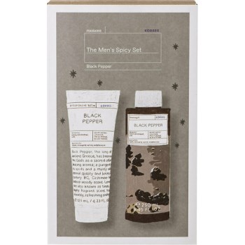 Korres The Men's Spicy Set Black Pepper Showergel 250ml & Aftershave Balm 125ml