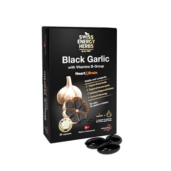 Swiss Energy Black Garlic with Vitamin B-Group Heart & Brain 20 κάψουλες