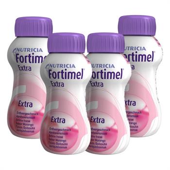 Nutricia Fortimel Extra Υπερπρωτεϊνικό Ρόφημα με γεύση Φράουλα 4 x 200ml
