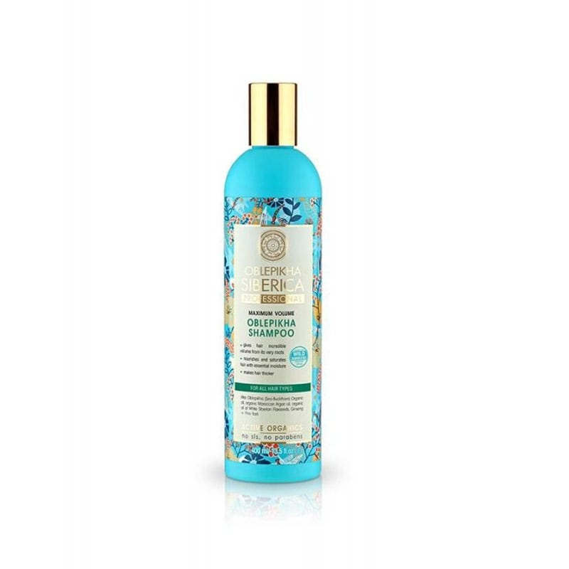 Natura Siberica Oblepikha Shampoo for all hair types , Σαμπουάν για μέγιστο όγκο , για όλους τους τύπους μαλλιών , 400ml.