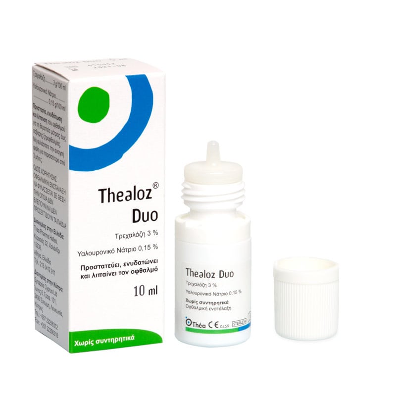 Thea Pharma Hellas Thealoz Duo Οφθαλμικές Σταγόνες με Υαλουρονικό Οξύ για Ξηροφθαλμία 10ml