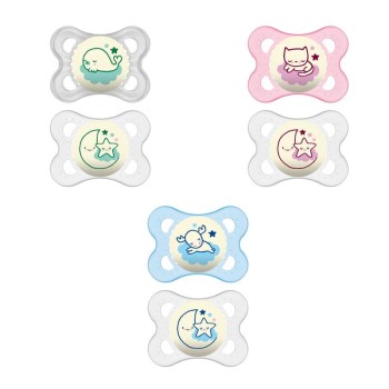 Mam Night Πιπίλα Σιλικόνης 2-6m 2 τεμάχια