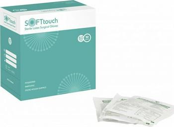 Soft Touch Γάντια Χειρουργικά με Πούδρα 50 ζεύγη - ΧΩΡΙΣ ΙΔΙΟΤΗΤΑ