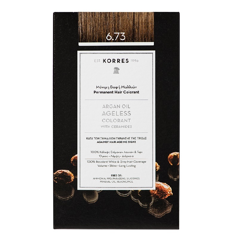 Korres Argan Oil Advanced Colorant 6.73 Χρυσό Κακάο