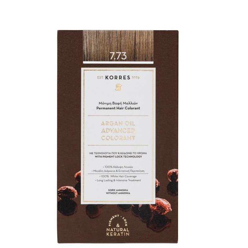 Korres Argan Oil Advanced Colorant 7.73 Χρυσή Μόκα