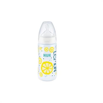 Nuk First Choice Plus Fruits Limited Edition Μπιμπερό με Δείκτη Ελέγχου Θερμοκρασίας 6-18m, 1τμχ  - ΚΙΤΡΙΝΟ
