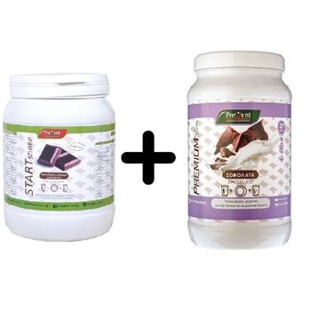 Prevent ΠΑΚΕΤΟ ΠΡΟΣΦΟΡΑΣ Start Shake 430gr Chocolate & Premium Shake 581gr Chocolate