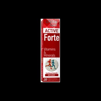 Vitasper Active Forte Vitamins & Minerals Με γεύση Tutti Fruti 20eff.tabs