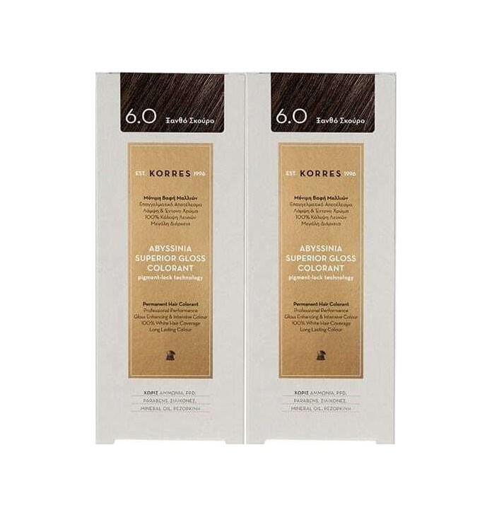 Korres PROMO Abyssinia Superior Gloss Colorant 6.0 Ξανθό Σκούρο 50ml 1+1 δωρο