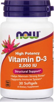 Now Foods Vitamin D3 2000iu 30 μαλακές κάψουλες