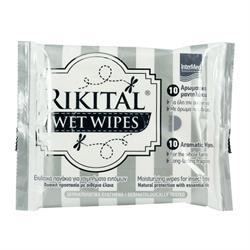 Intermed Rikital Wet Wipes Ενυδατικά Πανάκια για Τσιμπήματα Εντόμων, 10 τεμάχια