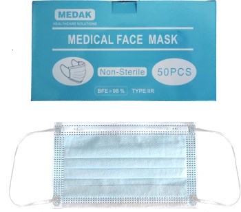 Medak Medical Face Mask 3-ply BFE Type IIR 50τμχ