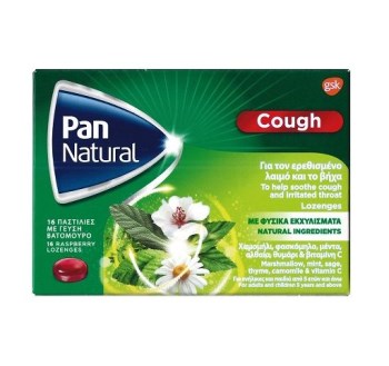 Pan Natural Παστίλιες με Φυσικά Εκχυλίσματα 16τμχ Γεύση Βατόμουρο