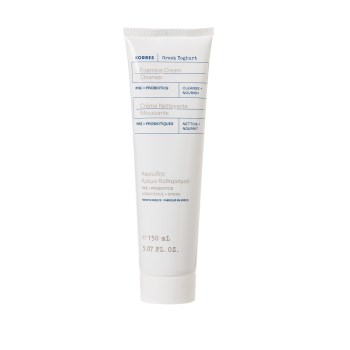 KORRES Greek Yoghurt Foaming Cream Cleanser, Γιαούρτι Αφρώδης Κρέμα Καθαρισμού με Πρε- + Προβιοτικά - 150ml