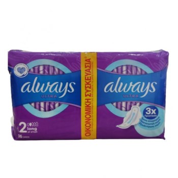 Always Ultra Long Plus Duo Σερβιέτες 16τεμ