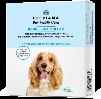 Power Health Fleriana Pet Repellent Collar Απωθητικό Κολάρο Περιλαίμιο για Σκύλους και Γάτες 68cm 1 Τεμάχιο