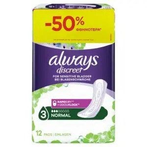 Always Discreet Σερβιέτες Normal 12τμχ -50%