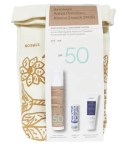 Korres PROMO PACK Red Grape Sunscreen Face Cream Spf50 50ml & Lip Balm Mint 4.5g & Greek Yoghurt Foaming Cream Cleanser 20ml