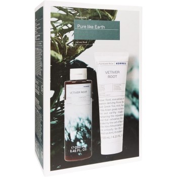 Korres Promo Pure Like Earth, Vetiver Root Shower Gel 250ml & After Shave Balm 125ml