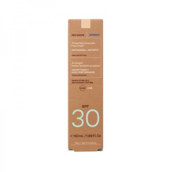 Korres Suncare Κόκκινο Σταφύλι Αντηλιακή Κρέμα Προσώπου με Χρώμα SPF30 Αντιρυτιδική + Κατά των Πανάδων 50ml