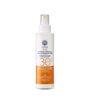 Garden Αντηλιακό Γαλάκτωμα Spray Προσώπου Και Σώματος SPF30 Με Οργανική Αλόη 150ml