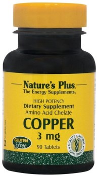 Nature's Plus Copper 3mg, 90 Tαμπλέτες