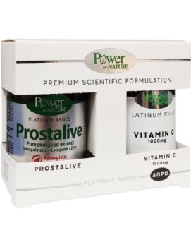 Power of Nature PROMO Platinum Prostalive 30caps & Δώρο Vitamin C 1000mg 20caps