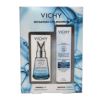 Vichy PROMO Mineral 89 Fortifying & Plumping Daily Booster 30ml & Aqualia Thermal Legere Rehydrating Cream 30ml