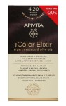 Apivita My Color Elixir Μόνιμη Βαφή Μαλλιών No 4.20 Καστανό Βιολετί 50ml+75ml Με Sticker -20% Έκπτωση