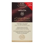 Apivita My Color Elixir Μόνιμη Βαφή Μαλλιών No 6.65 Έντονο Κόκκινο 50ml+75ml Με Sticker -20% Έκπτωση