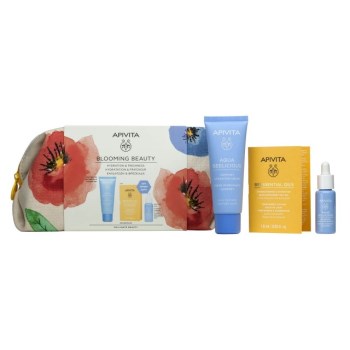Apivita PROMO Blooming Beauty Aqua Beelicious Πλούσιας Υφής 40ml & Booster 10ml & Beessential Oil 1.6ml