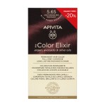 Apivita My Color Elixir Μόνιμη Βαφή Μαλλιών No 5.65 Καστανό Ανοιχτό Κόκκινο Μαονί 50ml Με Sticker -20% Έκπτωση
